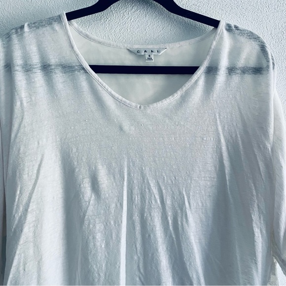 Cabi white lace aztec print back detail blouse - Picture 3 of 8